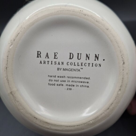 Rae Dunn Artisan Collection Love Mug With Double Heart Design Gold Rim - Picture 6 of 6